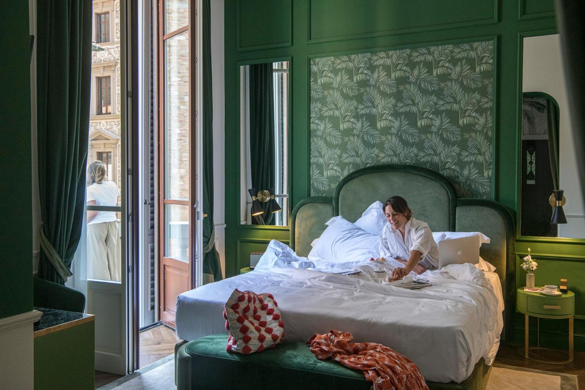 Hotel La Gemma 피렌체 외부 사진 A guest room at the Hotel